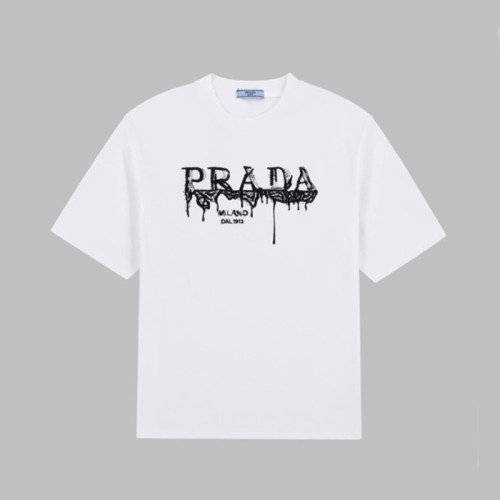 프라다 남성 화이트 반팔티 - Prada Mens White Tshirts - pr349x