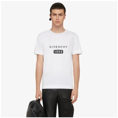 지방시 남/녀 크루넥 화이트 반팔티 - Givenchy Unisex White Short Sleeved Tshirts - gi203x