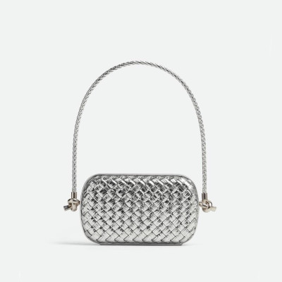 보테가베네타 여성 실버 숄더백 - Bottega Veneta Womens Silver Shoulder Bag - bv47x