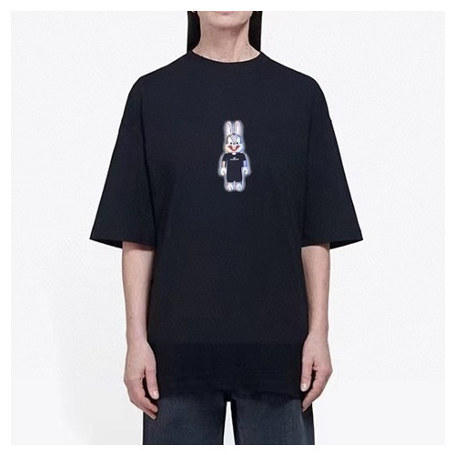 발렌시아가 남성 크루넥 블랙 반팔티 - Balenciaga Mens Black Short sleeved T-shirts - ba237x