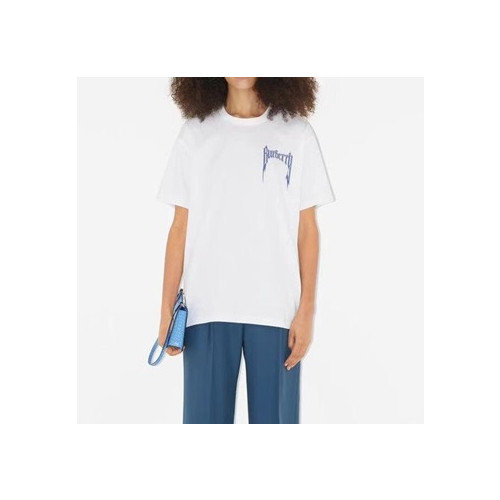 버버리 남성 화이트 크루넥 반팔티 - Burberry Mens White Tshirts - bu132x