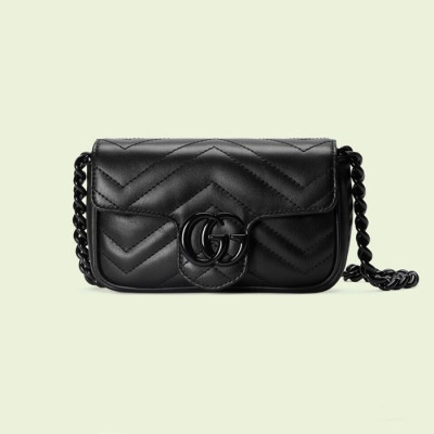 구찌 여성 블랙 마몬트백 - Gucci Womens Black Marmont Bag - gu464x