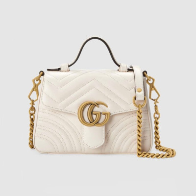 구찌 여성 화이트 마몬트백 - Gucci Womens White Marmont Bag - gu472x