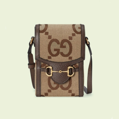 구찌 남/녀 브라운 미니 홀스빗 폰백 - Gucci Unisex Brown Mini Bag - gu530x