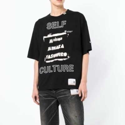 메종마르지엘라 남성 크루넥 블랙 반팔티 - Maison Margiela Mens Black Tshirts - mai131x