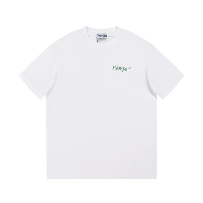 겐조 남/녀 화이트 크루넥 반팔티 - Kenzo Unisex White Tshirts - ken214x