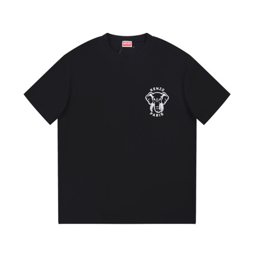 겐조 남/녀 블랙 크루넥 반팔티 - Kenzo Unisex Black Tshirts - ken217x