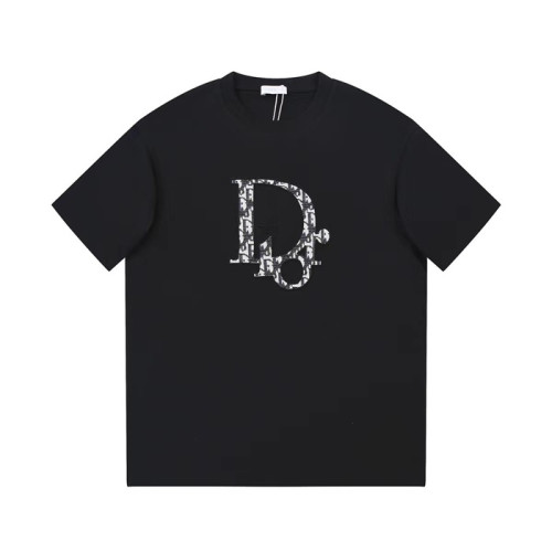 디올 남성 블랙 크루넥 반팔티 - Dior Mens Black Short sleeved Tshirts - di362x