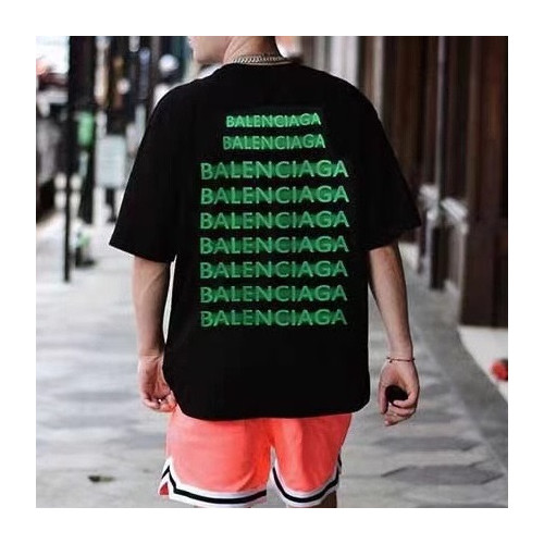 발렌시아가 남성 블랙 크루넥 반팔티 - Balenciaga Mens Black Short sleeved T-shirts - ba251x