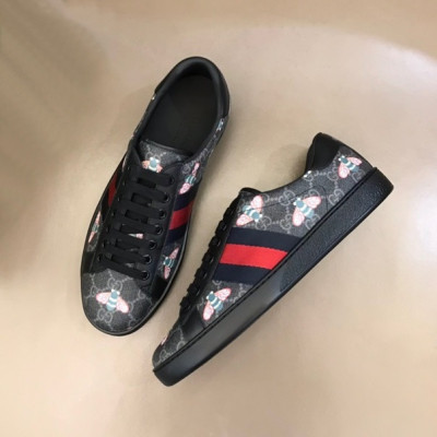 구찌 남/녀 블랙 스니커즈 - Gucci Unisex Black Sneakers- gu547X