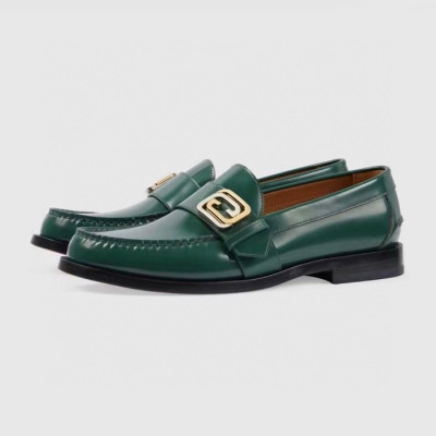 구찌 남성 이니셜 그린 로퍼 - Gucci Mens Green Loafer - gu564x