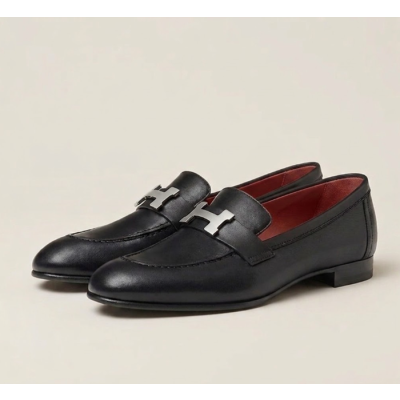 에르메스 여성 블랙 파리 로퍼 - Hermes Womens Black Loafer - he140x