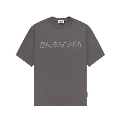 발렌시아가 남성 크루넥 그레이 반팔티 - Balenciaga Mens Gray Short sleeved Tshirts - ba276x