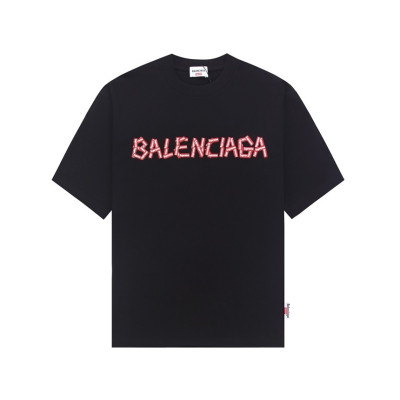 발렌시아가 남성 크루넥 블랙 반팔티 - Balenciaga Mens Black Short sleeved Tshirts - ba278x