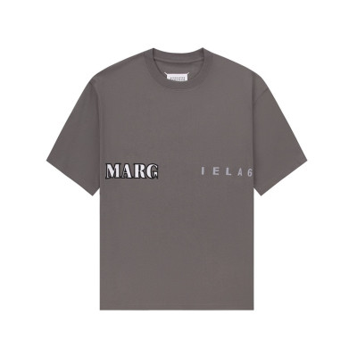 메종마르지엘라 남/녀 크루넥 그레이 반팔티 - Maison Margiela Unisex Gray Tshirts - mai138x