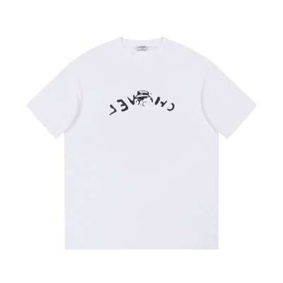 샤넬 남/녀 크루넥 화이트 반팔티 - Chanel Unisex White Tshirts - ch99x