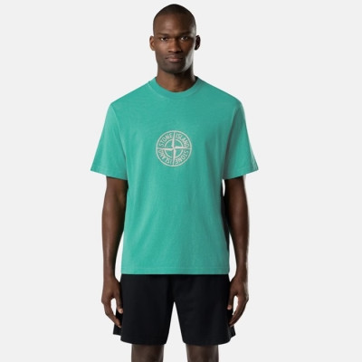 스톤아일랜드 남성 크루넥 반팔티 - Stone Island Mens Round Tshirt - st55x