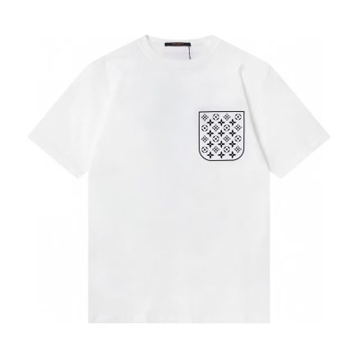 2023 루이비통 남성 화이트 크루넥 반팔티 - Louis vuitton Mens White Short sleeved Tshirts - lv732x