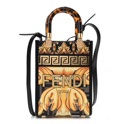 펜디 여성 블랙 미니 선샤인 백 - Fendi Womens Black mini Sunshine Bag - fe92x