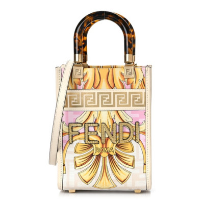 펜디 여성 화이트 미니 선샤인 백 - Fendi Womens White mini Sunshine Bag - fe94x