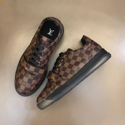 루이비통 남성 브라운 스니커즈 - Louis vuitton Mens Brown Sneakers - lv754x