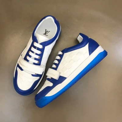 루이비통 남성 블루 스니커즈 - Louis vuitton Mens Blue Sneakers - lv757x