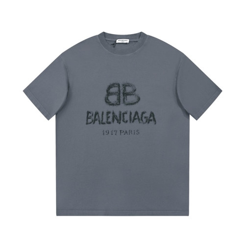 발렌시아가 남성 그레이 크루넥 반팔티 - Balenciaga Mens Gray Short sleeved Tshirts - ba305x