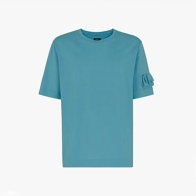 펜디 남성 블루 크루넥 반팔티 - Fendi Mens Blue Short sleeved Tshirts - fe99x