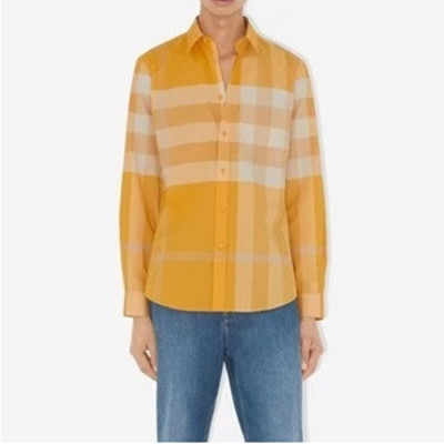 버버리 남성 베이직 옐로우 셔츠 - Burberry Mens Yellow Tshirts - bu154x