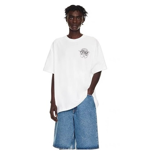 오프화이트 남성 모던 화이트 반팔티 - Off white Mens White Short sleeved Tshirts - of39x