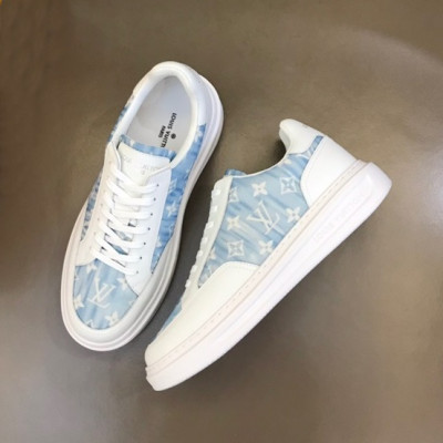 루이비통 남성 블루 스니커즈 - Louis vuitton Mens Blue Sneakers - lv797x