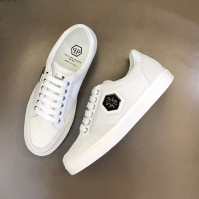 필립플레인 남성 모던 화이트 스니커즈 - Philipp Plein Mens White Sneakers - ph03x