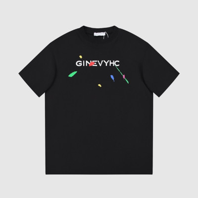 지방시 남성 크루넥 블랙 반팔티 - Givenchy Mens Black Short Sleeved Tshirts - gi235x