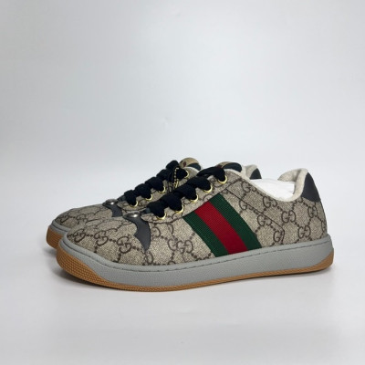 구찌 남/녀 그레이 스니커즈 - Gucci Unisex Gray Sneakers- gu632X