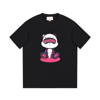 구찌 남/녀 블랙 크루넥 반팔티 - Gucci Unisex Black Short sleeved Tshirts - gu645x