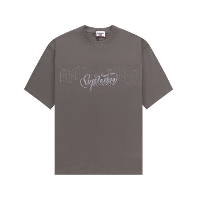 발렌시아가 남성 그레이 크루넥 반팔티 - Balenciaga Mens Gray Short sleeved Tshirts - ba355x