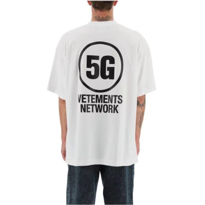 베트멍 남/녀 트렌디 화이트 반팔티 - Vetements Unisex White Tshirts - vet333x