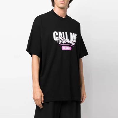 베트멍 남/녀 트렌디 블랙 반팔티 - Vetements Unisex Black Tshirts - vet336x