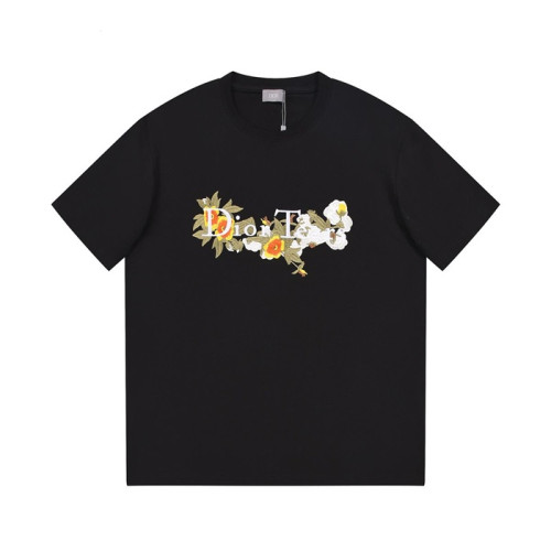 디올 남성 블랙 크루넥 반팔티 - Dior Mens Black Short sleeved Tshirts - di442x
