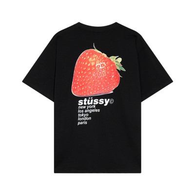 스터시 남성 블랙 크루넥 반팔티 - Stussy Mens Black Short sleeved Tshirts - stu08x