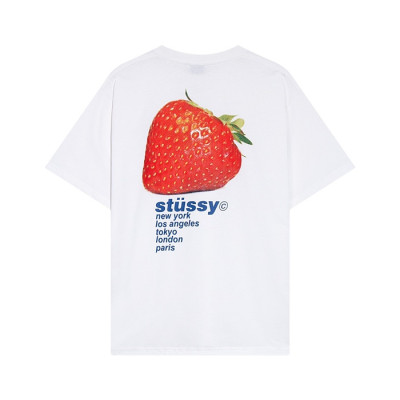 스터시 남성 화이트 크루넥 반팔티 - Stussy Mens White Short sleeved Tshirts - stu09x