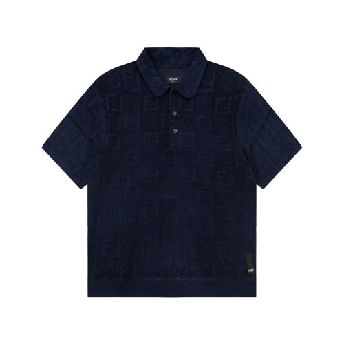 펜디 남성 네이비 폴로 반팔티 - Fendi Mens Navy Short sleeved Tshirts - fe106x