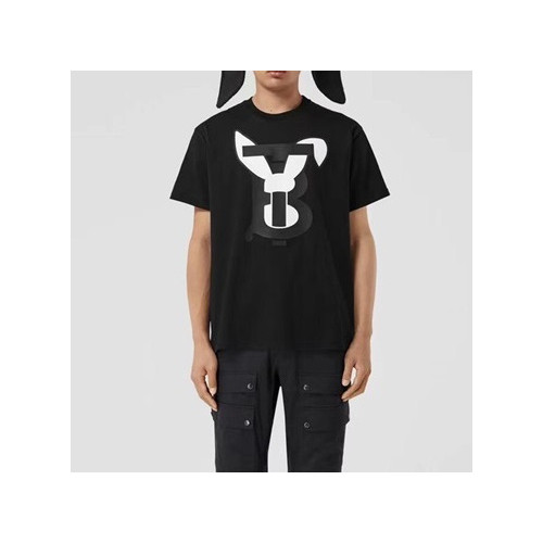 버버리 남성 블랙 크루넥 반팔티 - Burberry Mens Black Short Sleeved Tshirts - bu170x