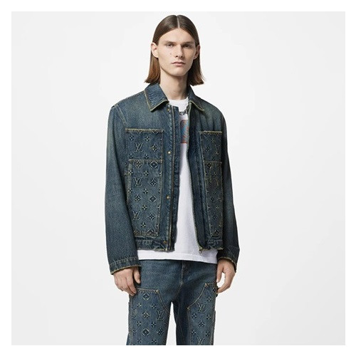 루이비통 남성 캐쥬얼 블루 자켓 - Louis vuitton Mens Blue Jackets - lv905x