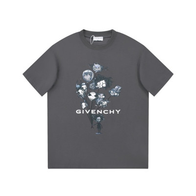 지방시 남성 크루넥 그레이 반팔티 - Givenchy Mens Gray Short Sleeved Tshirts - gi256x