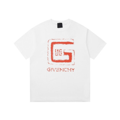 지방시 남성 크루넥 화이트 반팔티 - Givenchy Mens White Short Sleeved Tshirts - gi259x