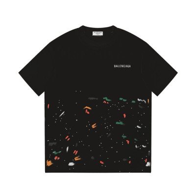 발렌시아가 남성 블랙 크루넥 반팔티 - Balenciaga Mens Black Short sleeved Tshirts - ba371x