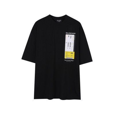 발렌시아가 남성 블랙 크루넥 반팔티 - Balenciaga Mens Black Short sleeved Tshirts - ba374x