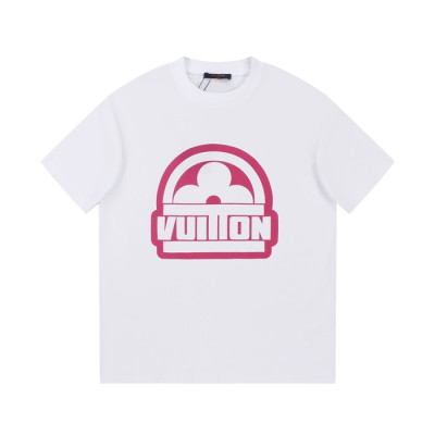 루이비통 남성 화이트 크루넥 반팔티 - Louis vuitton Mens White Short sleeved Tshirts - lv964x