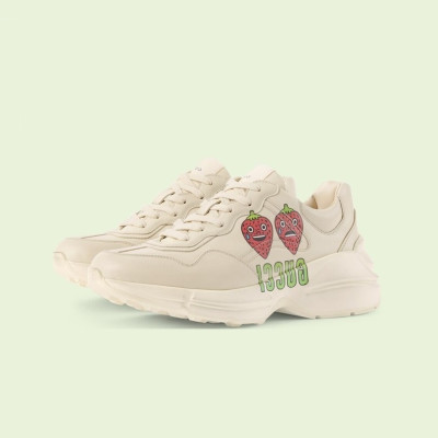 구찌 남/녀 아이보리 라이톤 - Gucci Unisex Ivory Sneakers- gu692X